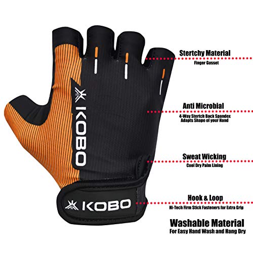 Kobo WTG-27-LARGE Weight Lifting Gym Gloves Hand Protector for Fitness Training - Image 3