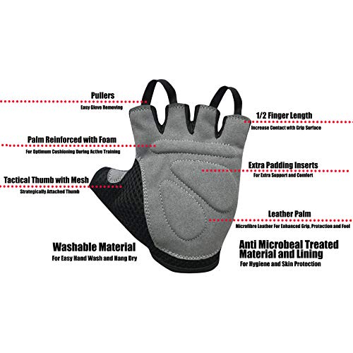 Kobo WTG-27-LARGE Weight Lifting Gym Gloves Hand Protector for Fitness Training - Image 2