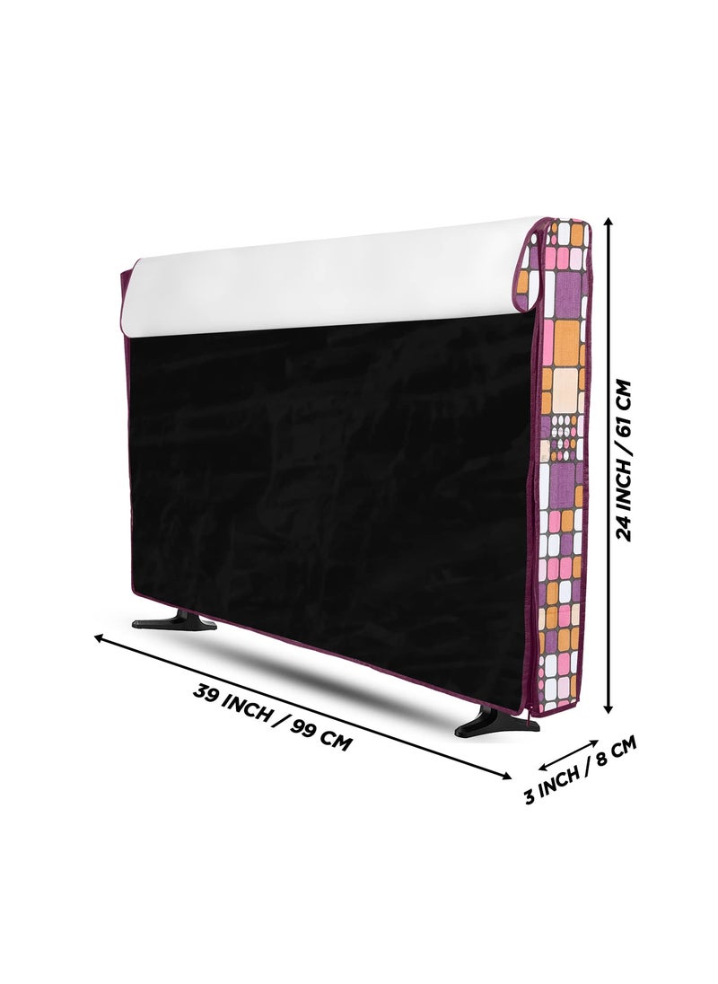E-Retailer ERetailer Transparent LCDLED TV Protector Cover with Zipper Enclosure for 42 Inch Suitable for All Major Brand Model ColorPink Size39x3x24 Inches  - Image 3