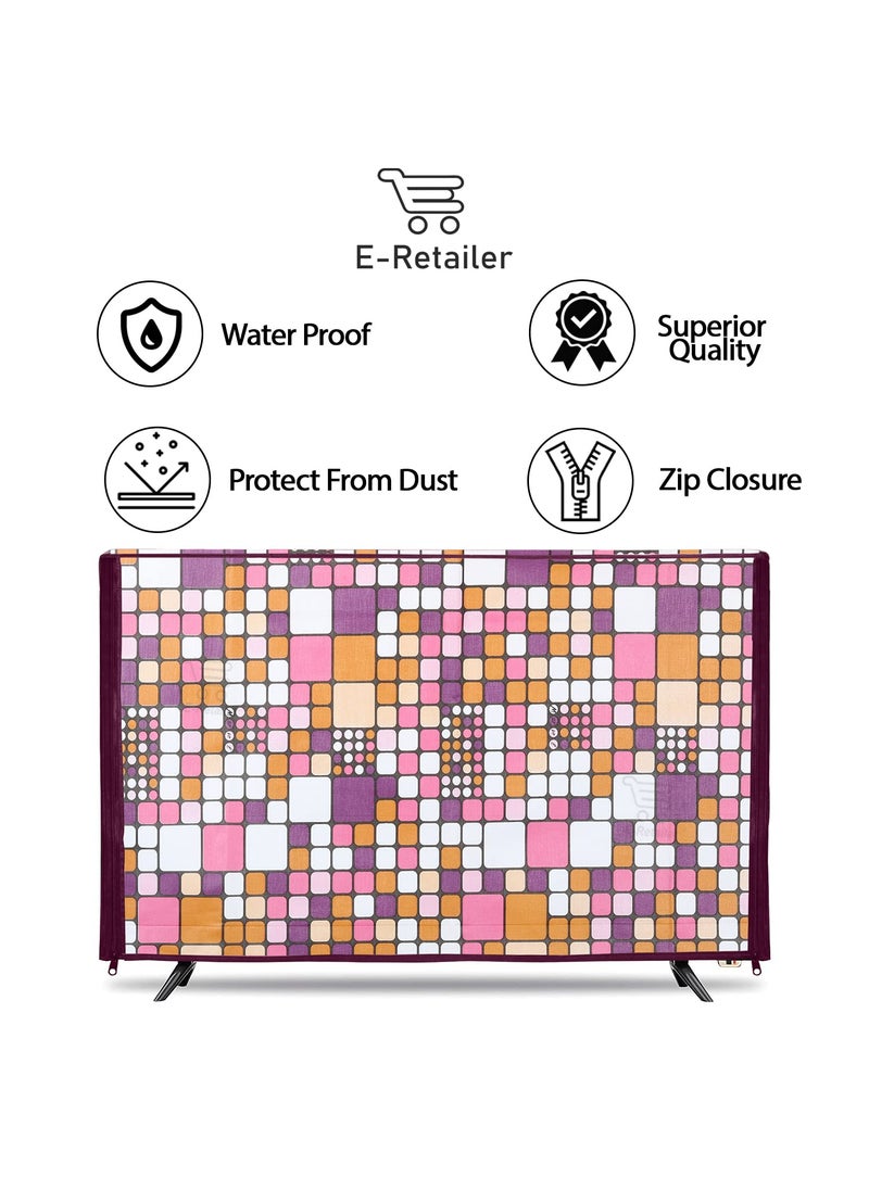 E-Retailer ERetailer Transparent LCDLED TV Protector Cover with Zipper Enclosure for 42 Inch Suitable for All Major Brand Model ColorPink Size39x3x24 Inches  - Image 4