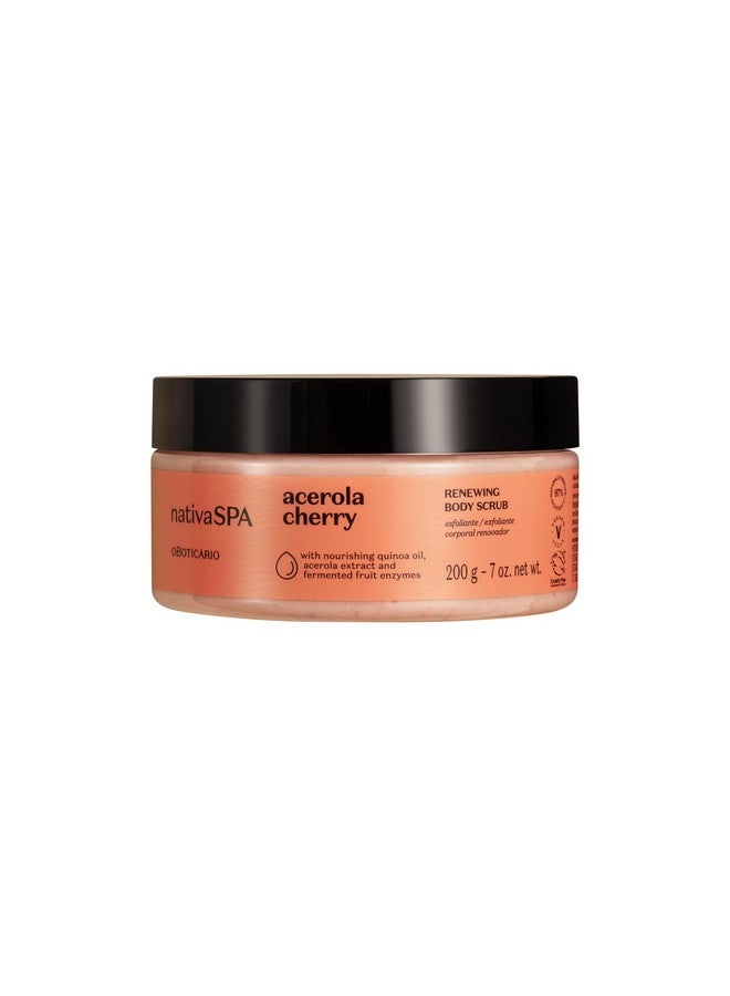 NATIVA SPA O BOTICÁRIO NATIVA SPA O BOTICÁRIO, Acerola Cherry Renewing Body Scrub, Gentle Exfoliation for Smooth, Radiant Skin, 7.05 Ounce (200g) - Image 1