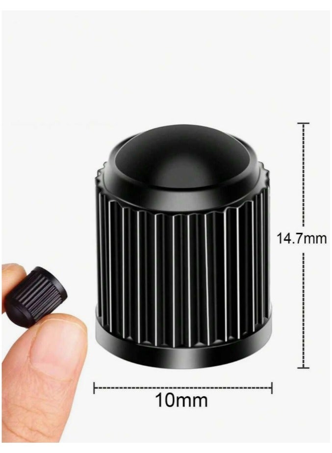 Valve Caps Set - Pack of 4 Tire Valve Caps, Suitable Valve Kit for Cars and Bikes, Wheel Valve Stem - Set of 4 Plastic Valve Caps, Valve Cap Cover, Plastic Valve Stem for Tires - Black Valve Stem Co - Image 2