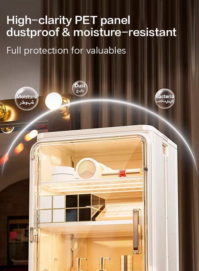 Sunnaltree Cup Drying Rack,Foldable Cup Cabinet,Dustproof Cup Storage Rack,Water Cup Organizer,Magnetic Single Door With Handle,Home Desktop Perfume&Cosmetics Storage Box for Livingroom,Bedroom - Image 5