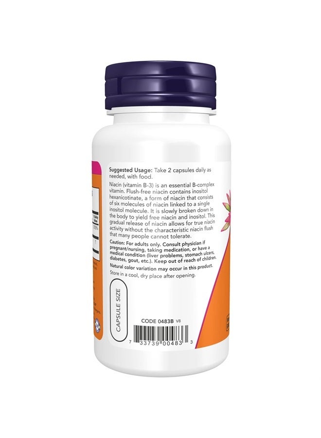 now Supplements, Niacin (Vitamin B-3) 250 mg, Flush-Free, Nutritional Health, 90 Veg Capsules - Image 3