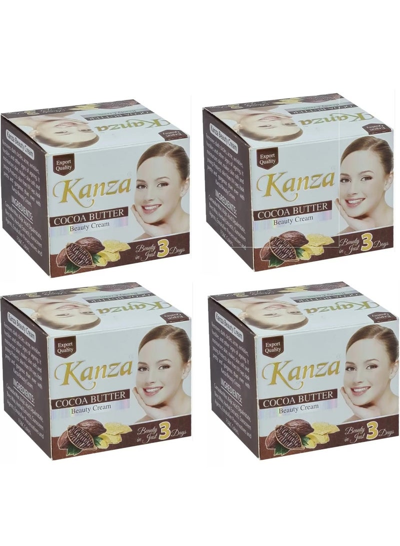 Kanza Four Pieces of Whitening Beauty Cream Cocoa Butter 4x50 g - Image 1