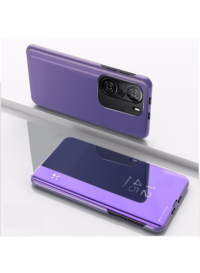 S-TOP Case For Redmi K40/K40 Pro/K40 Pro+/Poco F3 Plated Mirror Horizontal Flip Leather Case with Holder - Image 1