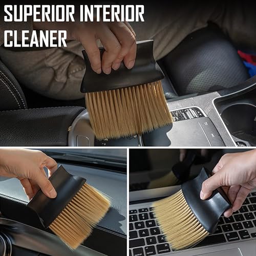 Porslin 5 Pcs Microfiber Car Duster Kit - Extendable Long Handle Car Cleaning Accessories - Interior & Exterior Detailing Brush Set - Scratch & Lint Free,Perfect for Cars,SUVs,Motorcycles,Home,Grey - Image 5