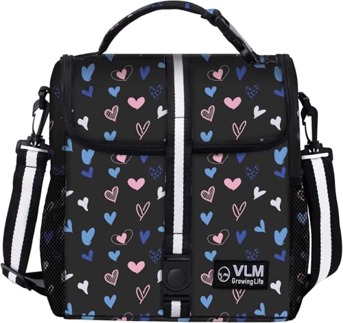 VLM Lunch Box for Women Insulated Lunch Bag Women with Adjustable Shoulder Strap Cute Lunch Tote Bag for WorkPicnicCamping - Image 1