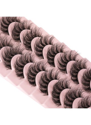 Eyelashes Natural Fluffy Faux Mink Lashes 3D Thick Volume D Curl Wispy Eyelashes that Look Like Extensions Fake Eyelashes 10 Pairs Pack - pzsku/Z2F00C45BEBC2199856D4Z/45/_/1686756913/75606ebd-4572-4f23-8e2d-18cdf5159584
