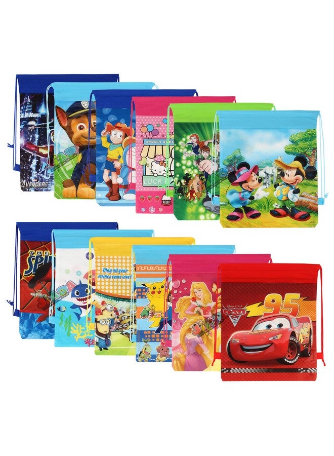 جيادا مجموعة هدايا العودة من جيادا، حقيبة ظهر مطبوعة برسومات كرتونية للأطفال (عبوة من 12 قطعة) - Image 2