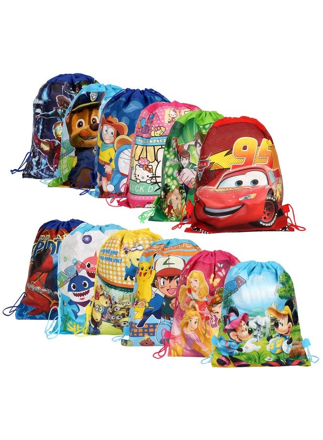 جيادا مجموعة هدايا العودة من جيادا، حقيبة ظهر مطبوعة برسومات كرتونية للأطفال (عبوة من 12 قطعة) - Image 1