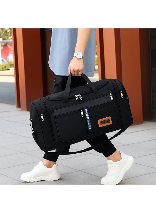 جي بي أن حقيبة سفر قابلة للطي بسعة كبيرة، محمولة، للجنسين وللطلبة، حقيبة أمتعة سفر، حقيبة كتف مقاومة للماء، مناسبة للصالات الرياضية ورحلات عطلة نهاية الأسبوع، حقيبة سفر محمولة خفيفة الوزن مقاومة للماء، حقائب دفل للسفر. - Image 2