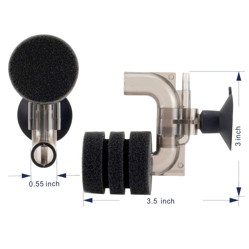 hygger Super Mini Aquarium Single Sponge Filter for Small Fish Tank 0.5-5 Gallon - Image 5