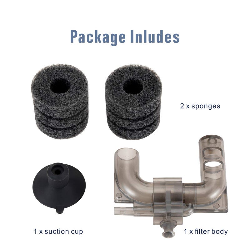 hygger Super Mini Aquarium Single Sponge Filter for Small Fish Tank 0.5-5 Gallon - Image 2