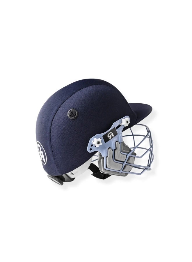 CA Plus 8000 Adjustable Cricket Helmet | High-Impact Protective Batting Helmet with Airflow Vents & Steel Face Grill (Small, Blue) - Image 2