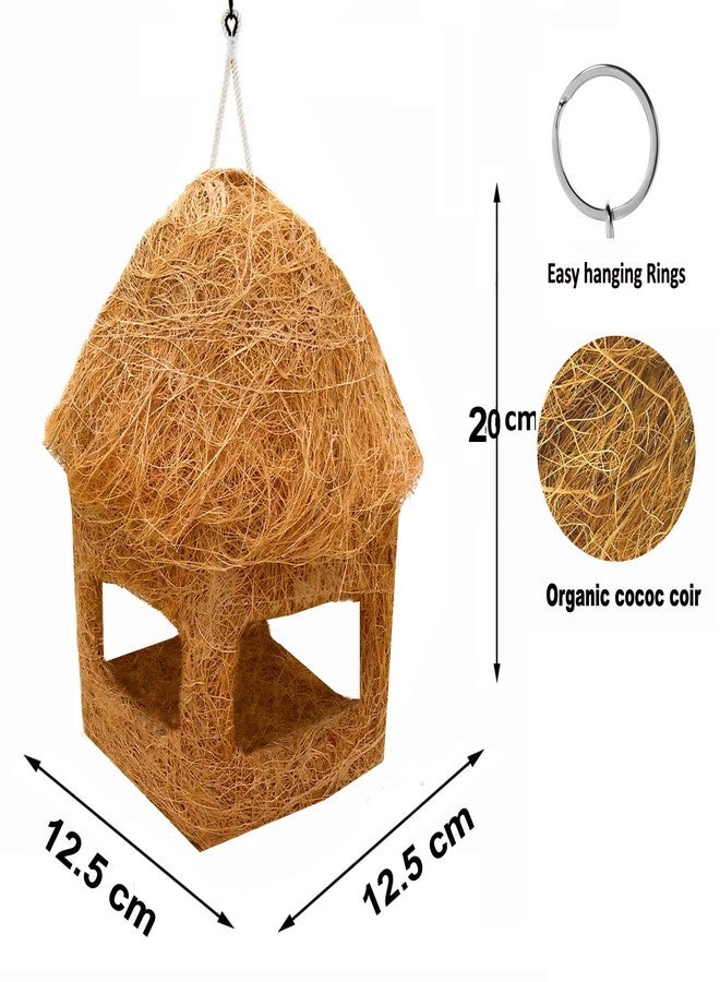 LIVEONCE Classic Hut Bird Feeder Purely Handmade with Easy Hanging Rings - Image 3