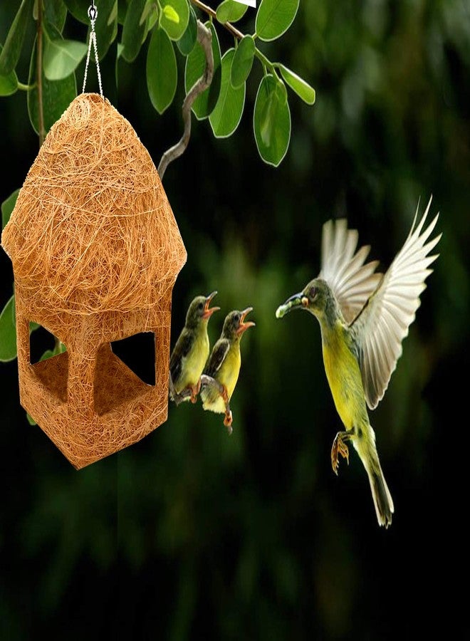 LIVEONCE Classic Hut Bird Feeder Purely Handmade with Easy Hanging Rings - Image 4