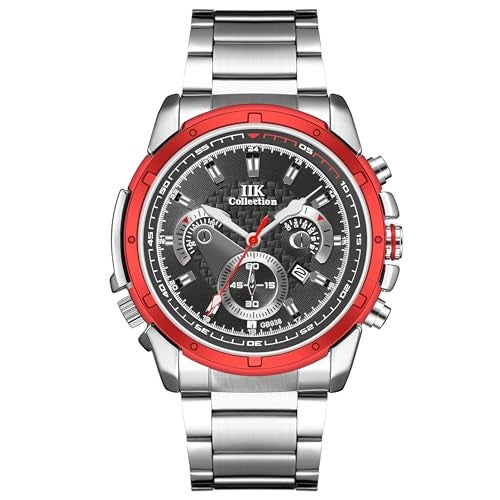 IIK COLLECTION Watch for Man Stainless Steel Chain|Long Battery Life with Long Lasting Polish Water Resistance| Trendy Design| Push Button Lock Durable Watch for Boys - Image 1