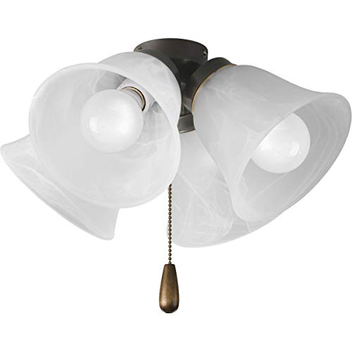 Progress Lighting P2643-20WB Fan Light Kit, Antique Bronze - Image 1