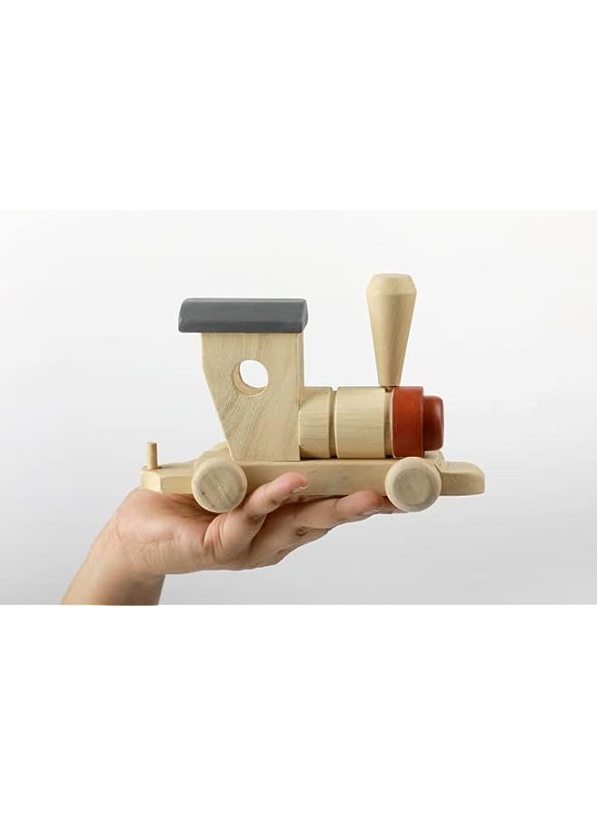 IAF Express Train - Vintage-Wooden train-Pull along toy-Early learning toy-Educational toy - Image 2