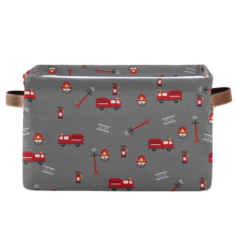 XUWU Storage Basket Bin Firefighter Equipment and Tools Organizer Basket Collapsible Shelf Basket Cube with handle for Nursery Bedroom Bathroom - Image 2