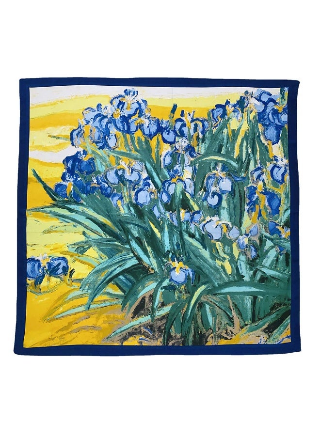 LUMYA Silky Square Scarf for Women, Lightweight Hair Headscarf,  Floral Tied Bandana Neck Scarf ,Fashion Print Long Silk Scarf, Soft Satin Head Wrapfor Summer Sun Protection and  Daily Decoration Style 94×90cm - Image 4