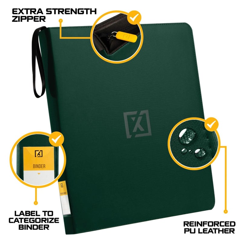 HOMEXPRO X PRO Toploader Binder | Holds 252 Toploaders | 20 Toploaders INCLUDED | 9-Pocket | Ringless Double-Sided Pockets for TCG, Sports | Premium Top Loader Storage - Image 4