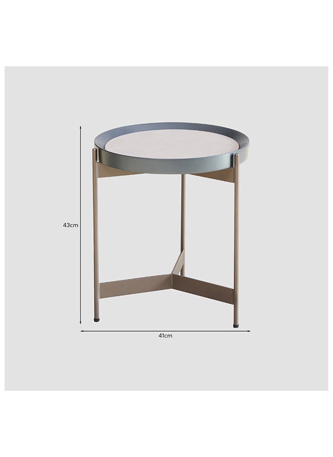 AL HUZAIFA FURNITURE - Cordova, Round Table, Full Grain Leather, Stainless Steel - Image 1