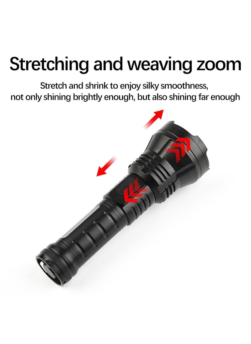 ULTREOS ULTREOS XHP70 led Torch flashlights Aluminum Press Switch Torch Light led flashlights 26650battery Telescopic Zoom Rechargeable Torch  - Image 3