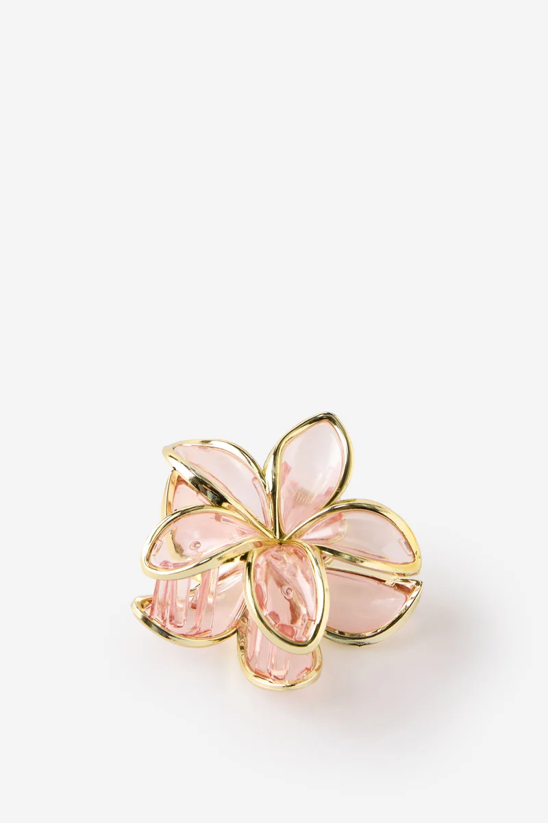 روبي PINK GOLD FRANGIPANI Hair Claw