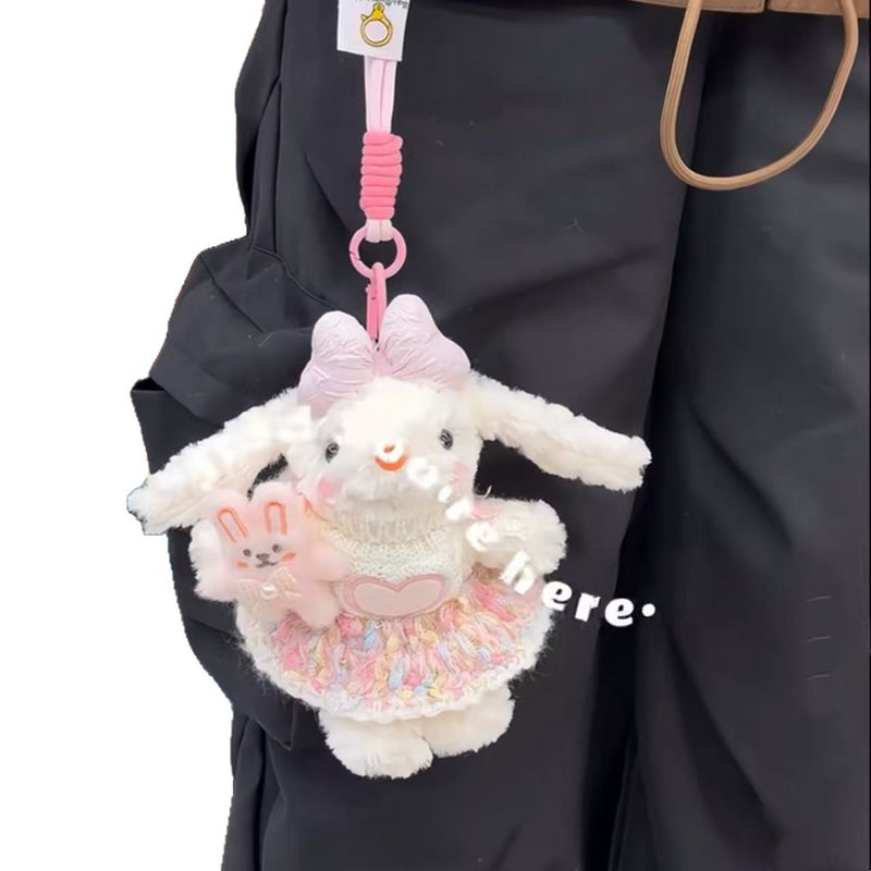 Cute Bunny Metal Keychain with Various Designs - Image 5
