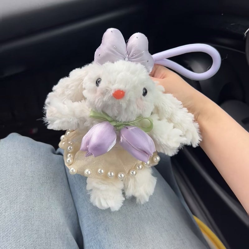 Cute Bunny Metal Keychain with Various Designs - Image 2