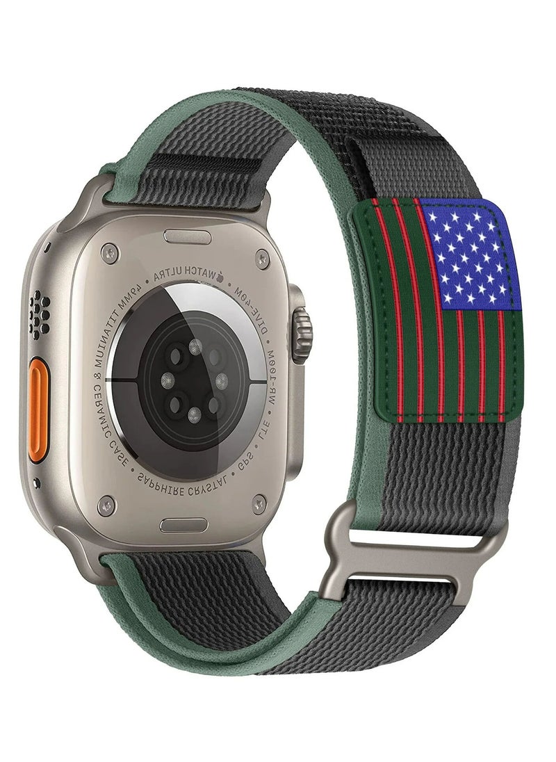 Generic - Modified Trail loop Nylon Strap for Apple Watch Ultra 1/2 49mm 46mm 45mm 44mm 42mm, Breathable   Nylon Strap with Buckle adhesive closing Compatible with iwatch Series 10 9 8 7 6 5 4 3 2 1 SE - Image 1