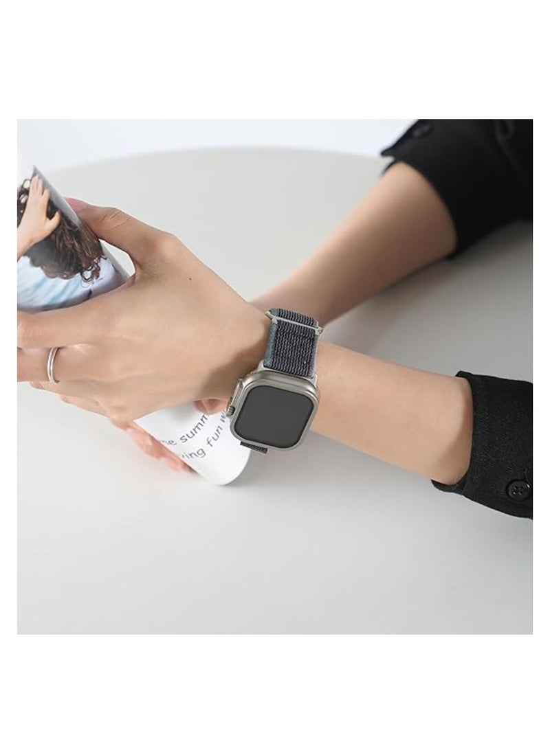Generic - Modified Trail loop Nylon Strap for Apple Watch Ultra 1/2 49mm 46mm 45mm 44mm 42mm, Breathable   Nylon Strap with Buckle adhesive closing Compatible with iwatch Series 10 9 8 7 6 5 4 3 2 1 SE - Image 1