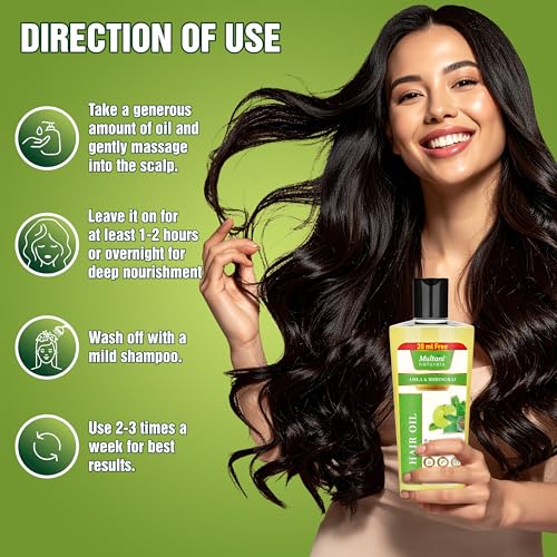 Multani Naturals Hair Oil Amla & Bhringraj (270ml) | Strengthens Hair | Supports Scalp Health | Controls Frizz | For Men & Women - Image 5