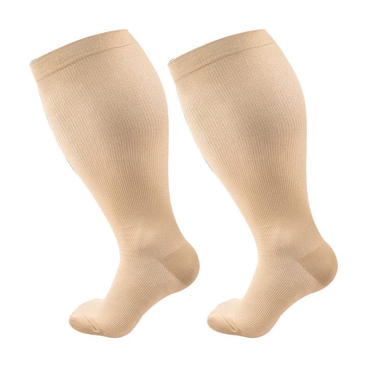 Plus Size Plus Size Compression Socks High Elastic Fat Socks Sports Fitness Printed Compression Socks Fat Socks - Image 1