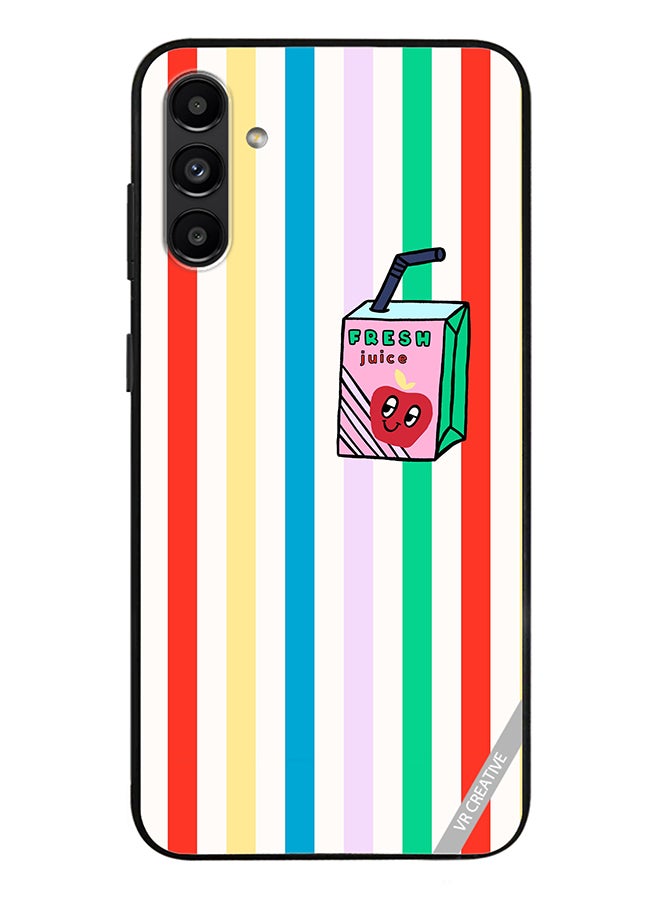 VR CREATIVE Protective Case Cover For Samsung Galaxy A13 5G Summer Stripe Fresh Juice Apple Fruit Design Multicolour - Image 1