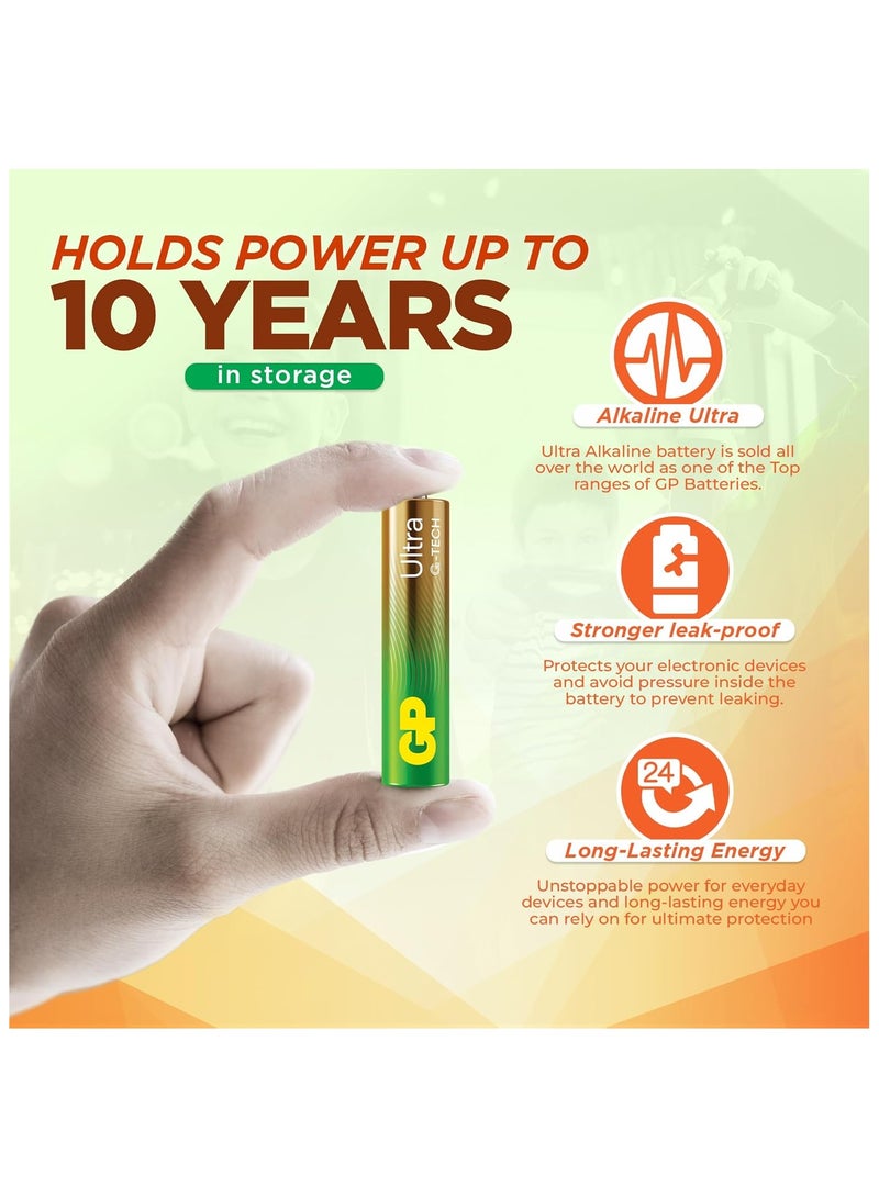 GP Batteries GPPCA24AU639 AAA Batteries|Superb operating time| 1.5V – Micro – Mini – Penlite – AM4 – LR03 -MX2400 – UM4 – 24A |Pack of 40| - Image 2