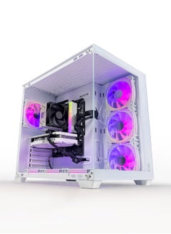 Game Sekret Chiller ATX Computer Gaming PC Case - 180 degrees Full View Tempered Glass | 7 RGB Fans with Color Controller | 360mm Radiator Support | Mid Tower Computer Case | USB 3.0 Input/Output Port | 2 Magnet Dust Filter  - Image 1