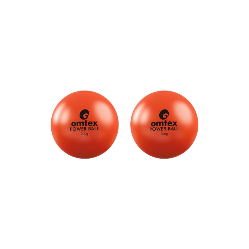 omtex Weighted Balls 200g for Power Hitting, Batting and Pitching Training Suitable for Teenager & Athlete, Build Strength and Muscle, Improve Technique and Form - Orange - Pack of 2 - Image 1