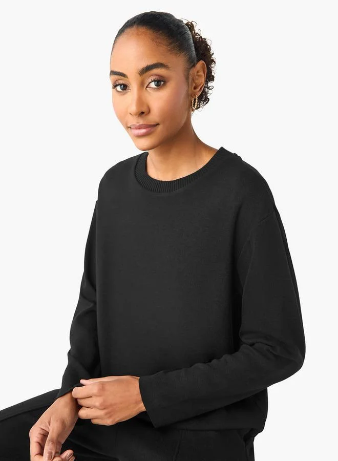 سبلاش فيڤ Regular Fit Ribbed Round Neck Sweater