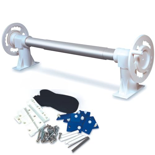 SWIMLINE HYDROTOOLS 52000 Premium Solar Reel System For Above Ground Swimming Pools | Durable | Non-Corrosive | Socket Mountable | With Straps & Hardware | Easy Cranking | TUBE KIT NOT INCLUDED - Image 1