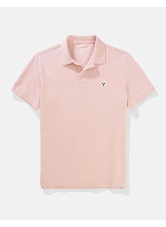American Eagle Logo Deatiled Short Sleeve  Polo Shirt