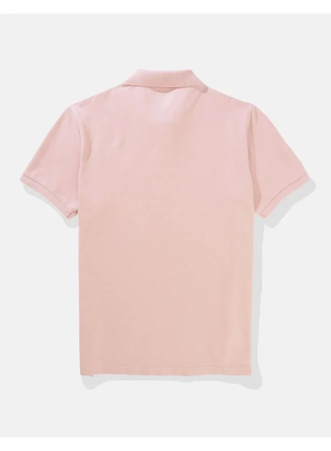 American Eagle Logo Deatiled Short Sleeve  Polo Shirt