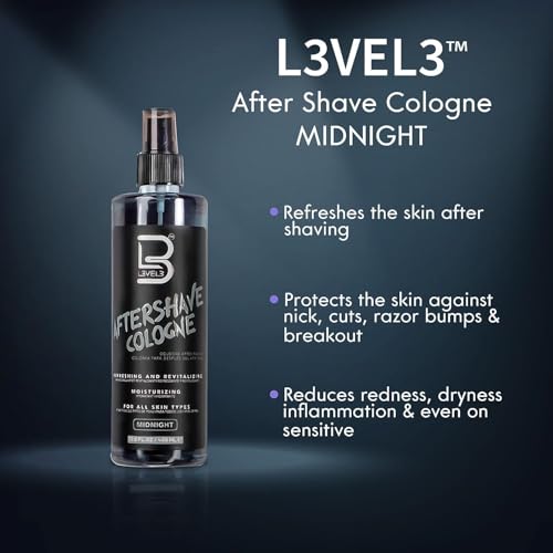 L3 Level 3 After Shave Spray Cologne Softens Skin Refreshes and Relieves Face and Skin Moisturizing Formula Level Three After Shaving - Image 3