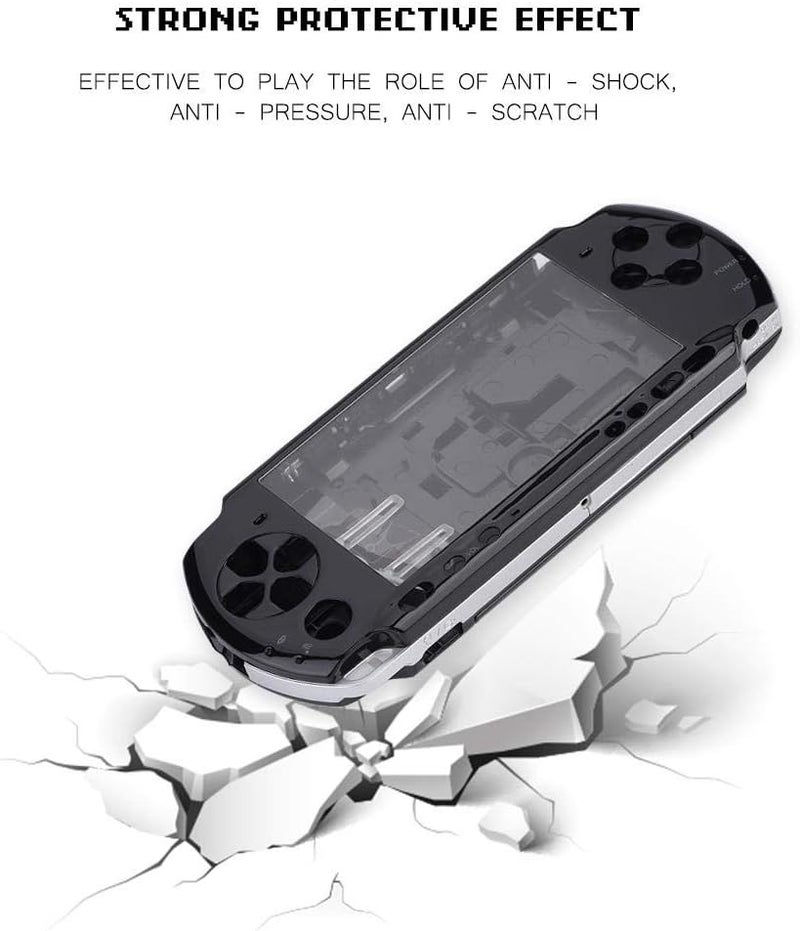 كلاراكو غطاء خلفي بديل كامل لجهاز ألعاب بلاي ستيشن المحمول PSP 3000، قطع غيار لإصلاحه، تصميم شفاف مقاوم للصدمات والخدوش - Image 2