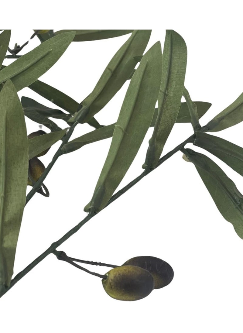 BAMBOO DECOR - Bamboo Decor |  Artificial Olive Branch 90 cm- Faux Plants- Flora Vase Filler For Home Decor- Wedding -Events-Craft Projects (Olives Branch) - Image 1