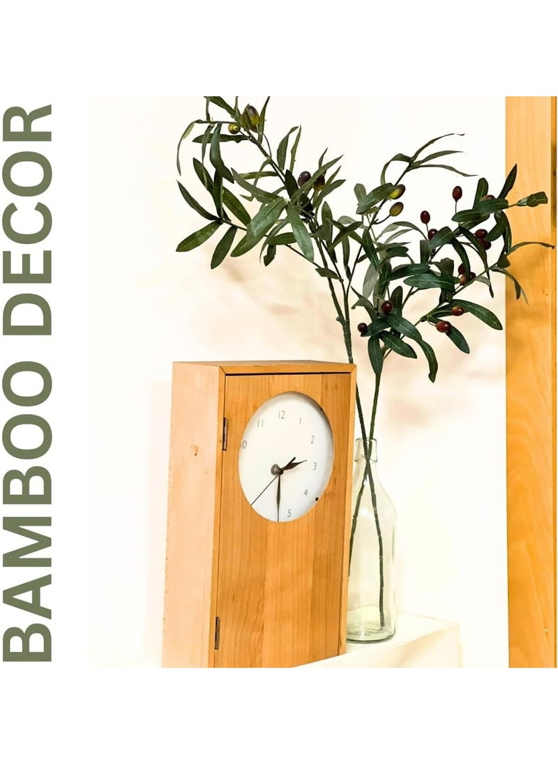 BAMBOO DECOR - Bamboo Decor |  Artificial Olive Branch 90 cm- Faux Plants- Flora Vase Filler For Home Decor- Wedding -Events-Craft Projects (Olives Branch) - Image 1