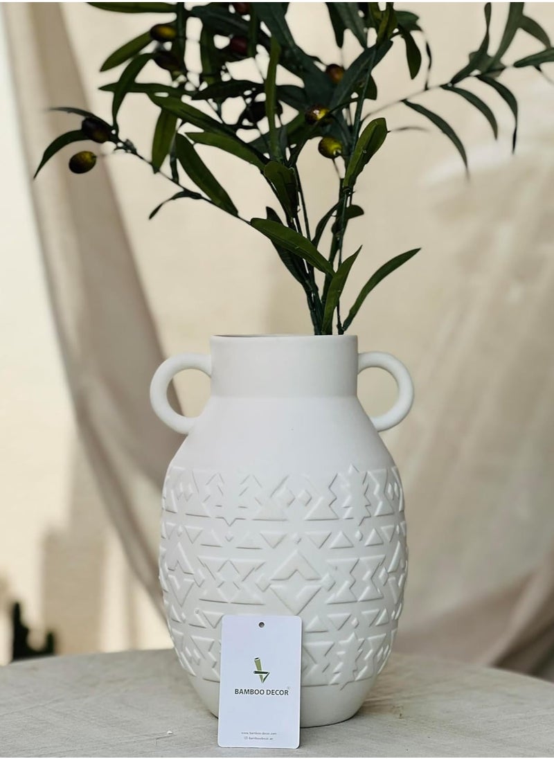 BAMBOO DECOR - Bamboo Decor |  Artificial Olive Branch 90 cm- Faux Plants- Flora Vase Filler For Home Decor- Wedding -Events-Craft Projects (Olives Branch) - Image 1