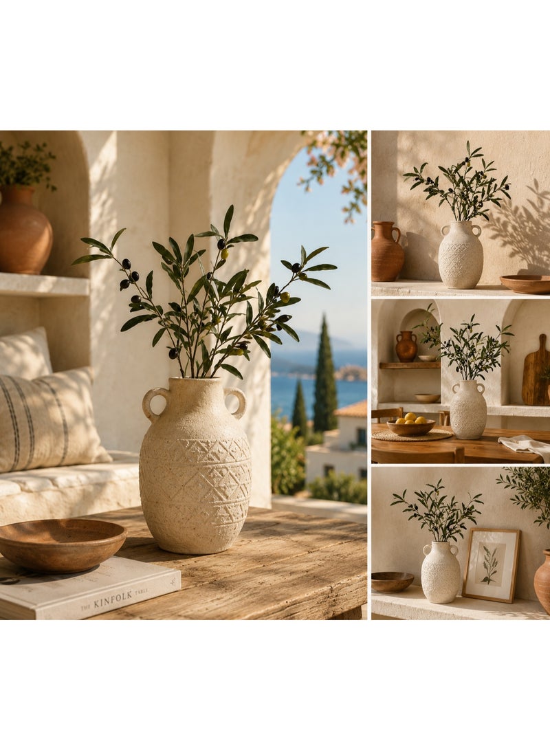 Bamboo Decor |  Artificial Olive Branch 90 cm- Faux Plants- Flora Vase Filler For Home Decor- Wedding -Events-Craft Projects (Olives Branch) - Image 4